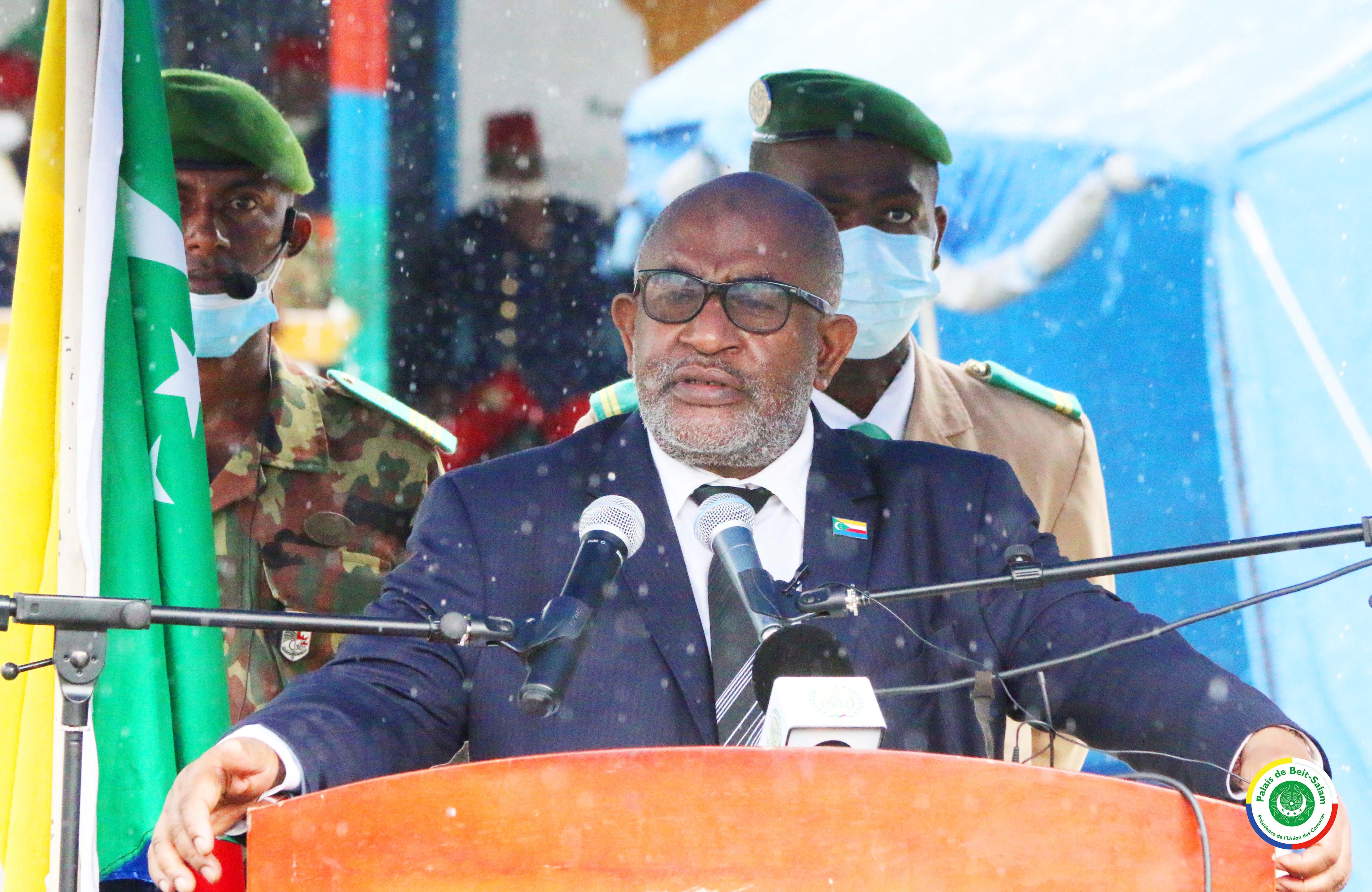 Allocution de Son Excellence AZALI Assoumani, Président de l’Union des Comores, à l’occasion de la présentation des vœux des Forces de défense et de Sécurité pour le nouvel an 2021.